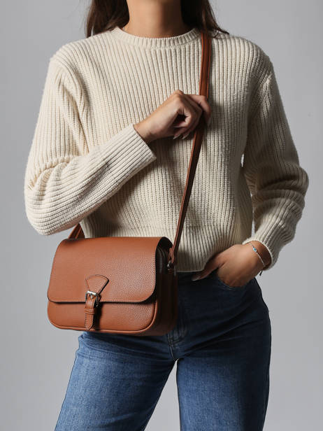 Cross Body Tas Grained Miniprix Bruin grained F3601 ander zicht 1